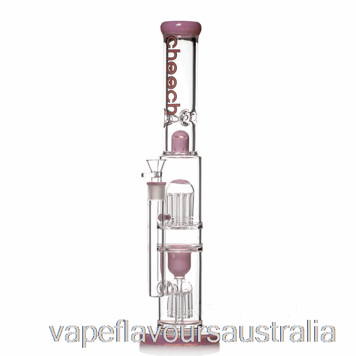 Vape Australia Cheech Glass Double Tree Big Rig Bong Pink